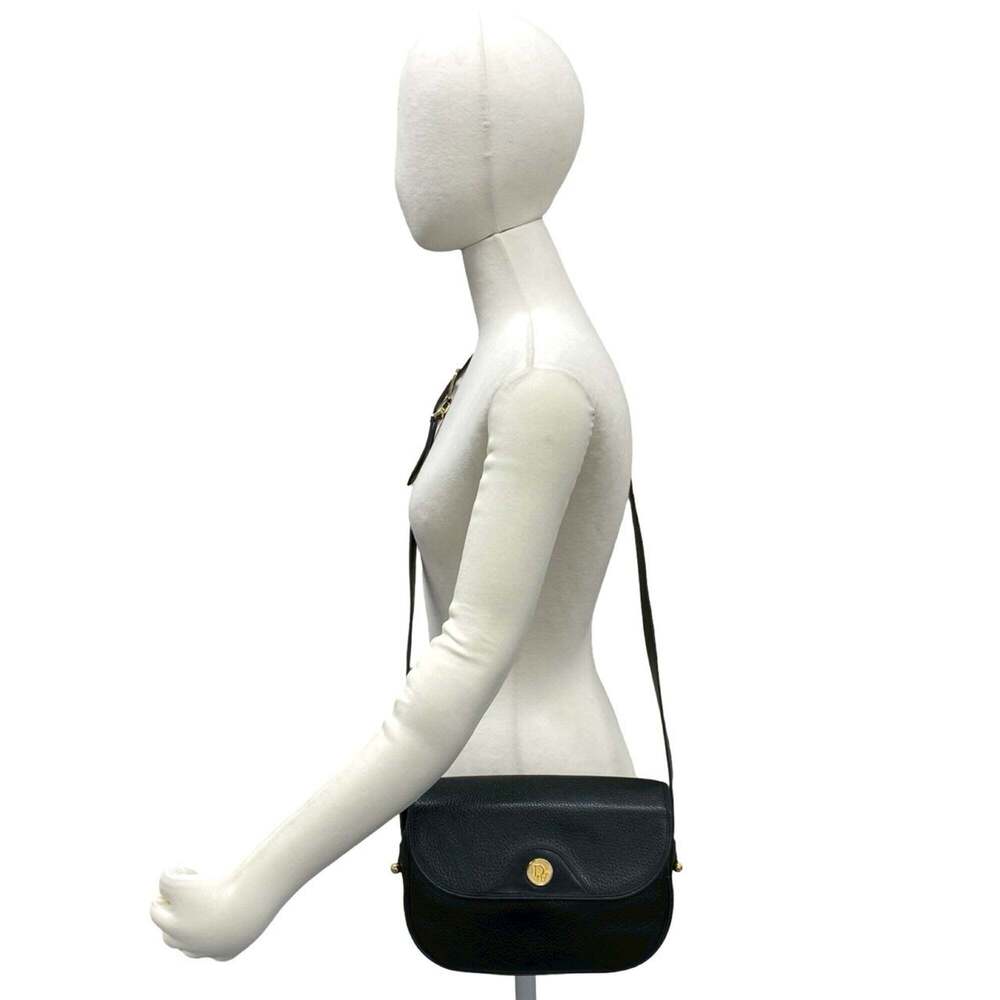 CHRISTIAN DIOR Vintage Black Leather Shoulder Bag - Picture 2 of 10